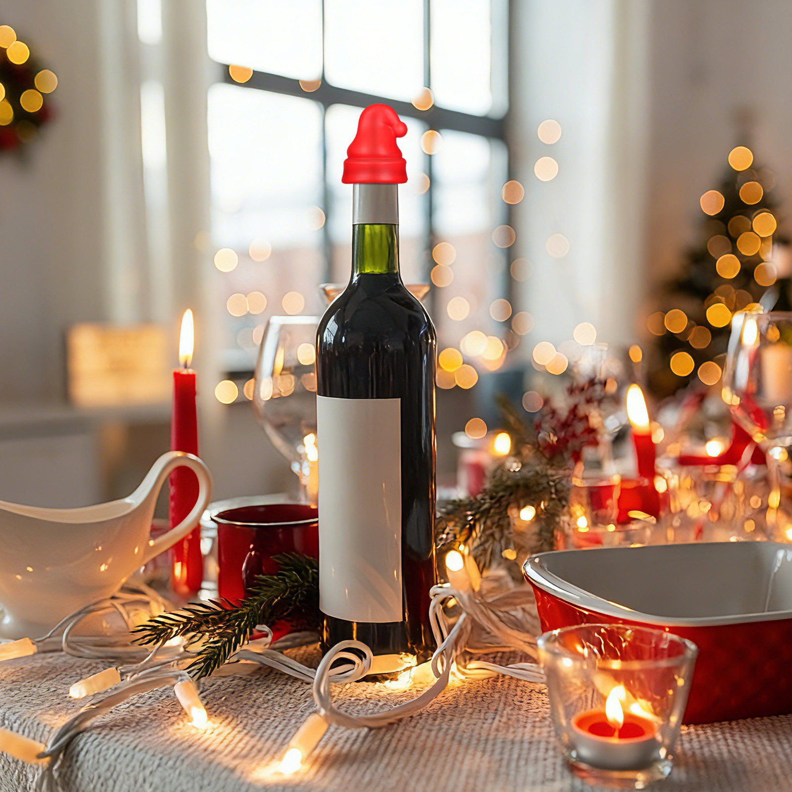 Wine Beer Hat - Conjunto de 2 mini-tampões de vinho