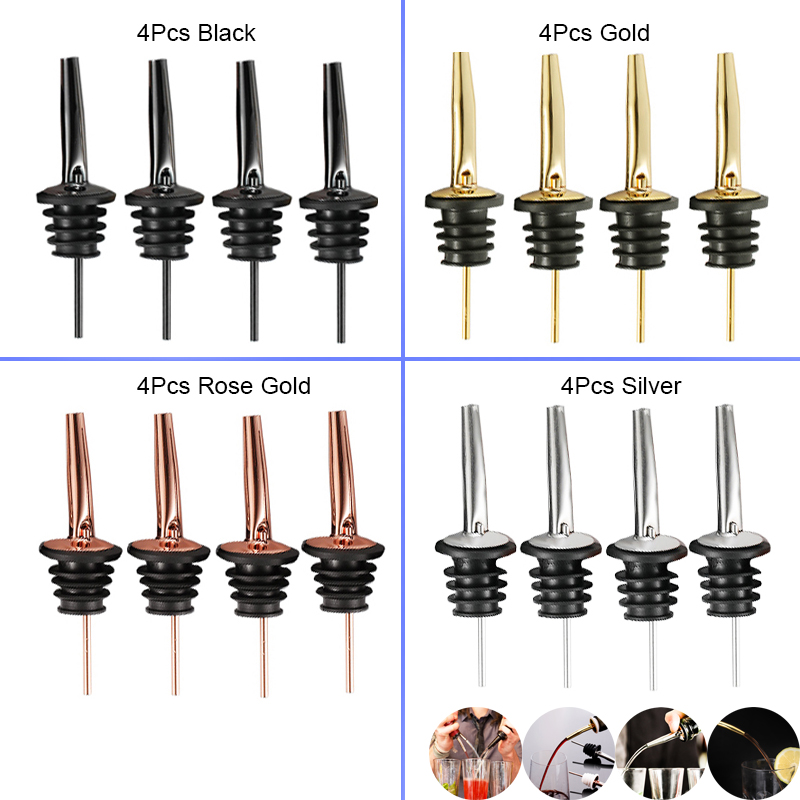 Wine Aerator Pour - 4 pces preto/rosa ouro/prata derramadores de