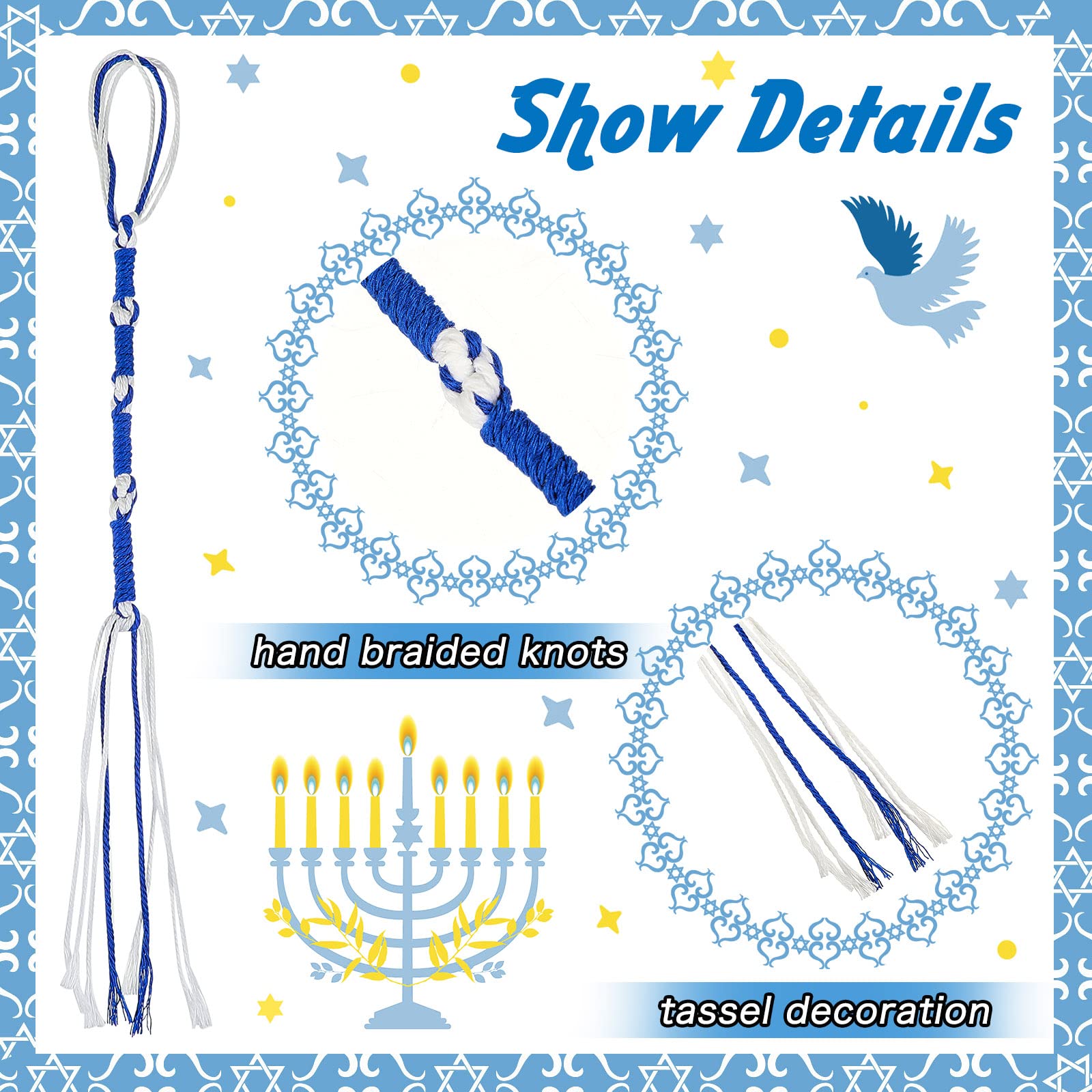 8/16 Peças Franjas Tzitzit Heb - Cocktail Shaker Set avaliação e preço